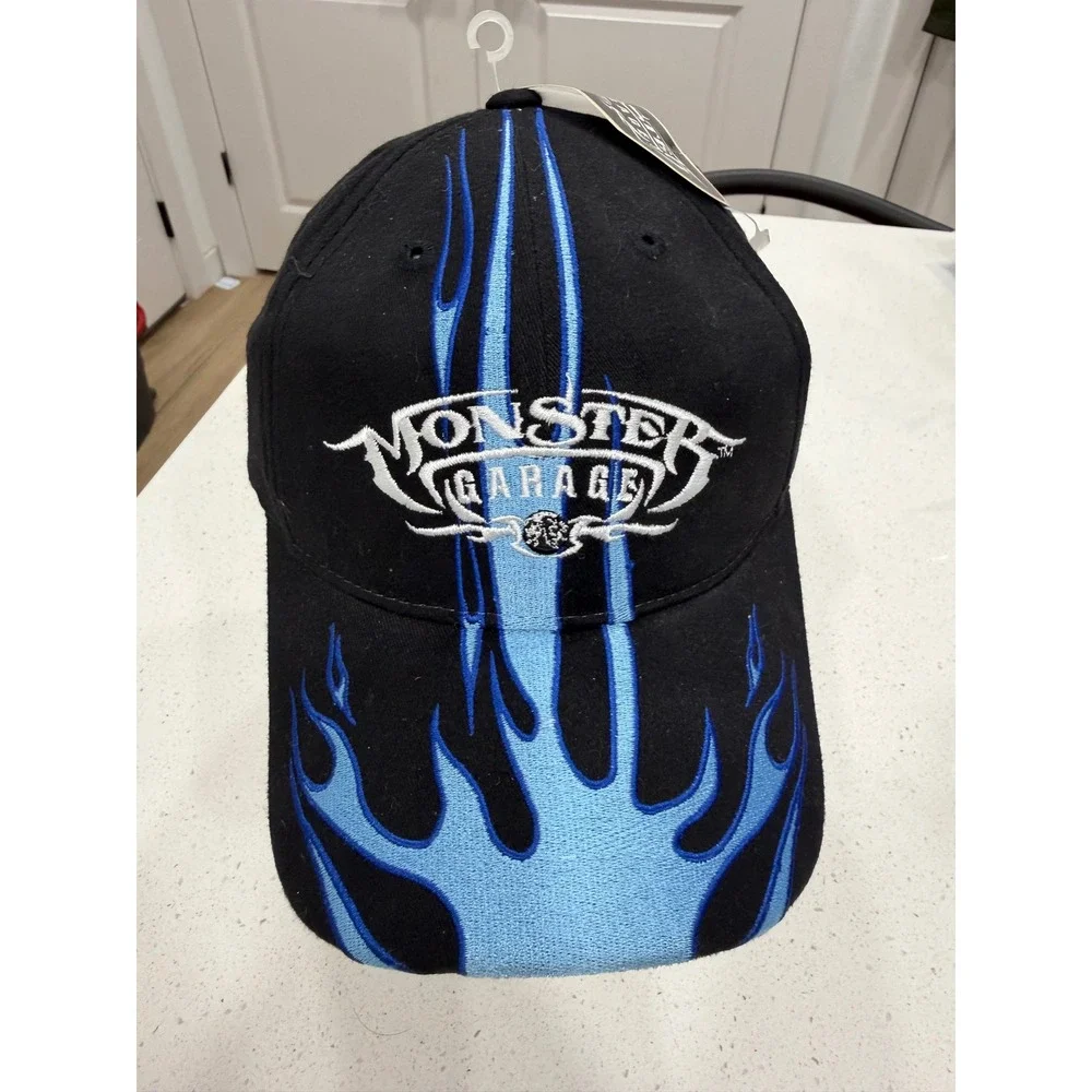 Monster Garage‎ Flame Racing Baseball Cap Black Blue Adult Men One Size